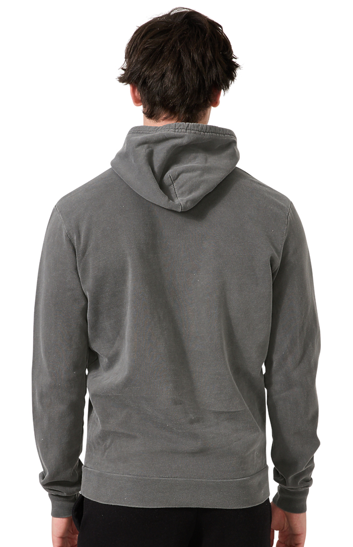 Royal Apparel 13555PD Unisex Vintage Pigment Dyed Fleece Pullover Hoody - Charcoal