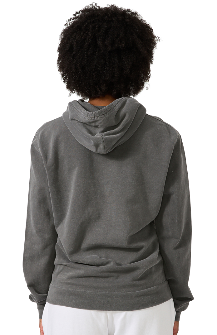 Royal Apparel 13555PD Unisex Vintage Pigment Dyed Fleece Pullover Hoody - Charcoal