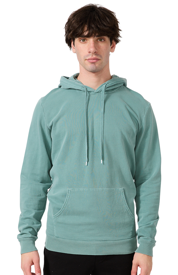 Royal Apparel 13555PD Unisex Vintage Pigment Dyed Fleece Pullover Hoody - Fern