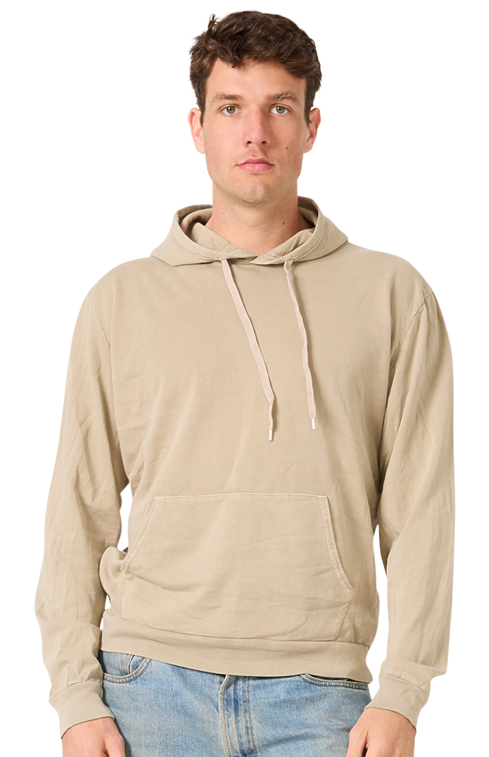 Royal Apparel 13555PD Unisex Vintage Pigment Dyed Fleece Pullover Hoody - Khaki
