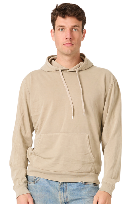 Royal Apparel 13555PD Unisex Vintage Pigment Dyed Fleece Pullover Hoody - Khaki