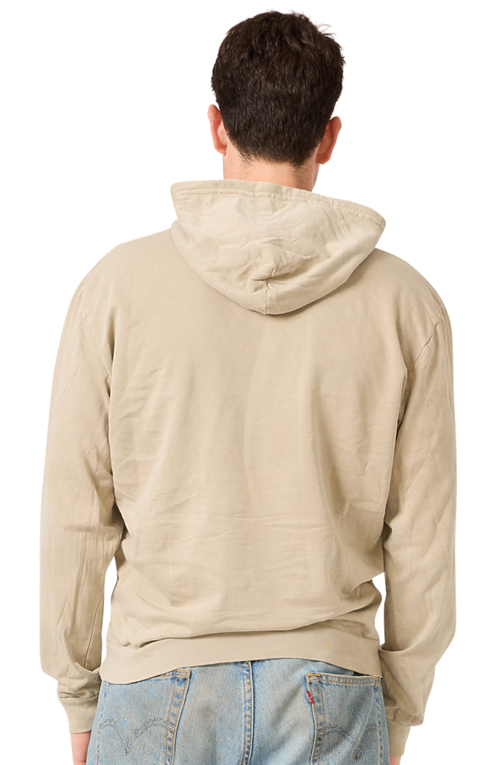 Royal Apparel 13555PD Unisex Vintage Pigment Dyed Fleece Pullover Hoody - Khaki