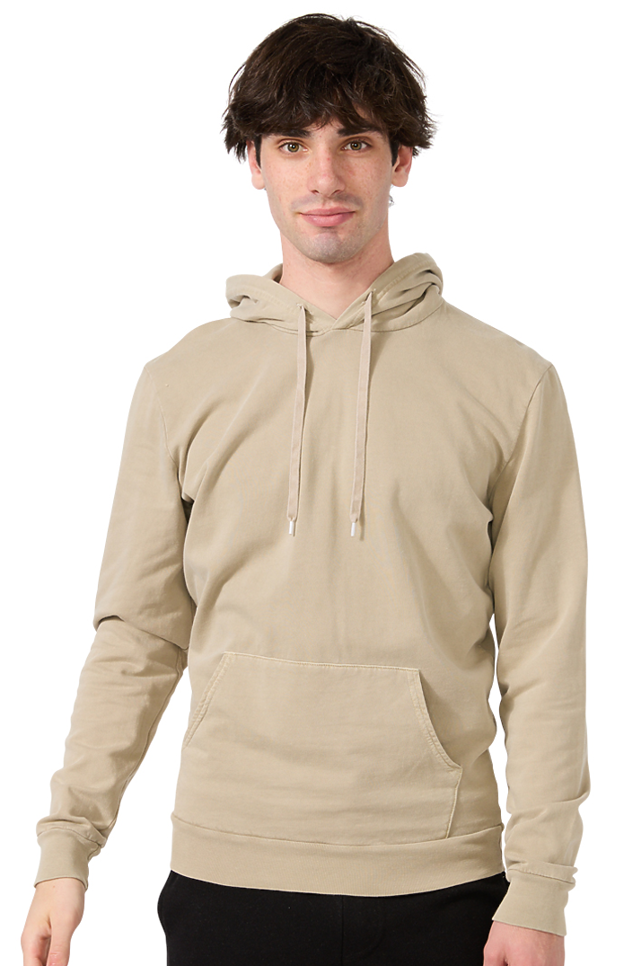 Royal Apparel 13555PD Unisex Vintage Pigment Dyed Fleece Pullover Hoody - Khaki