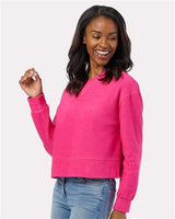 Boxercraft Women's Ribbed Knit Cropped Boxy Crew - Boxercraft BW5102