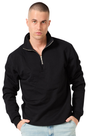 Royal Apparel 13558 Unisex Fleece Quarter Zip - Black