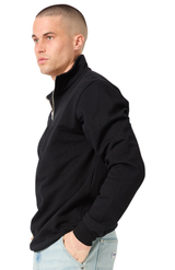 Royal Apparel 13558 Unisex Fleece Quarter Zip - Black