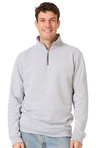 Royal Apparel 13558 Unisex Fleece Quarter Zip - Heather Grey