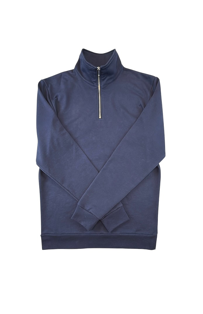 Royal Apparel 13558 Unisex Fleece Quarter Zip - Navy
