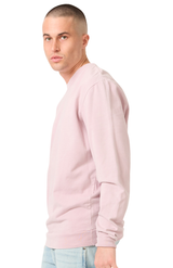 Royal Apparel 13559PD Unisex Vintage Pigment Dyed Fleece Crew Sweatshirt - Mauve