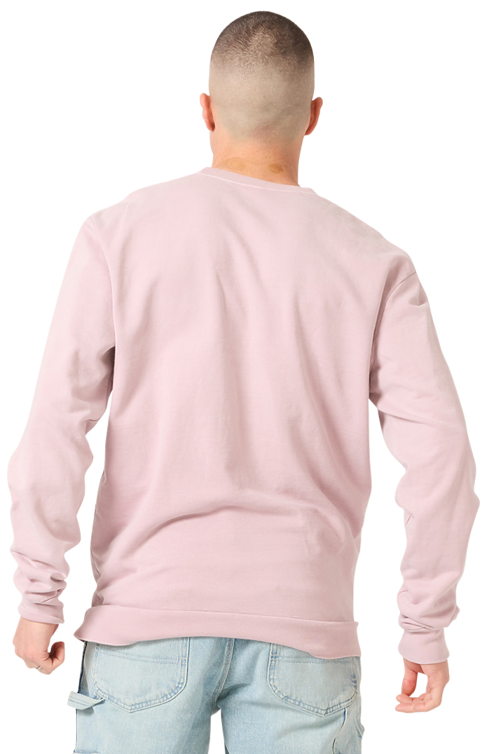 Royal Apparel 13559PD Unisex Vintage Pigment Dyed Fleece Crew Sweatshirt - Mauve