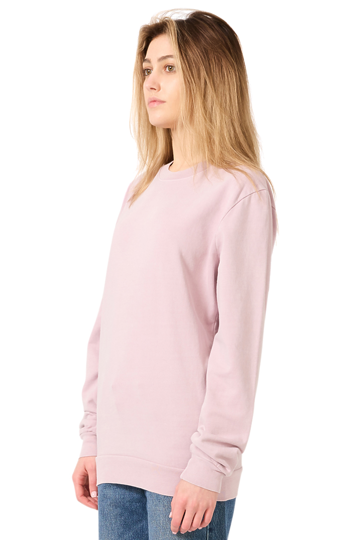 Royal Apparel 13559PD Unisex Vintage Pigment Dyed Fleece Crew Sweatshirt - Mauve
