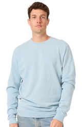 Royal Apparel 13559PD Unisex Vintage Pigment Dyed Fleece Crew Sweatshirt - Bluestone
