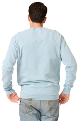 Royal Apparel 13559PD Unisex Vintage Pigment Dyed Fleece Crew Sweatshirt - Bluestone