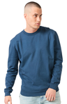 Royal Apparel 13559PD Unisex Vintage Pigment Dyed Fleece Crew Sweatshirt - Blue Steel
