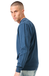 Royal Apparel 13559PD Unisex Vintage Pigment Dyed Fleece Crew Sweatshirt - Blue Steel