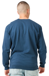 Royal Apparel 13559PD Unisex Vintage Pigment Dyed Fleece Crew Sweatshirt - Blue Steel
