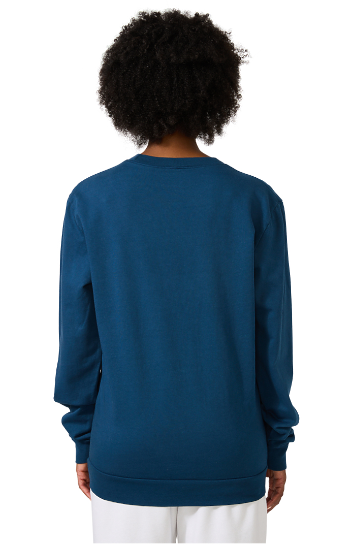 Royal Apparel 13559PD Unisex Vintage Pigment Dyed Fleece Crew Sweatshirt - Blue Steel