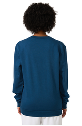 Royal Apparel 13559PD Unisex Vintage Pigment Dyed Fleece Crew Sweatshirt - Blue Steel