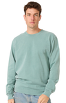 Royal Apparel 13559PD Unisex Vintage Pigment Dyed Fleece Crew Sweatshirt - Fern