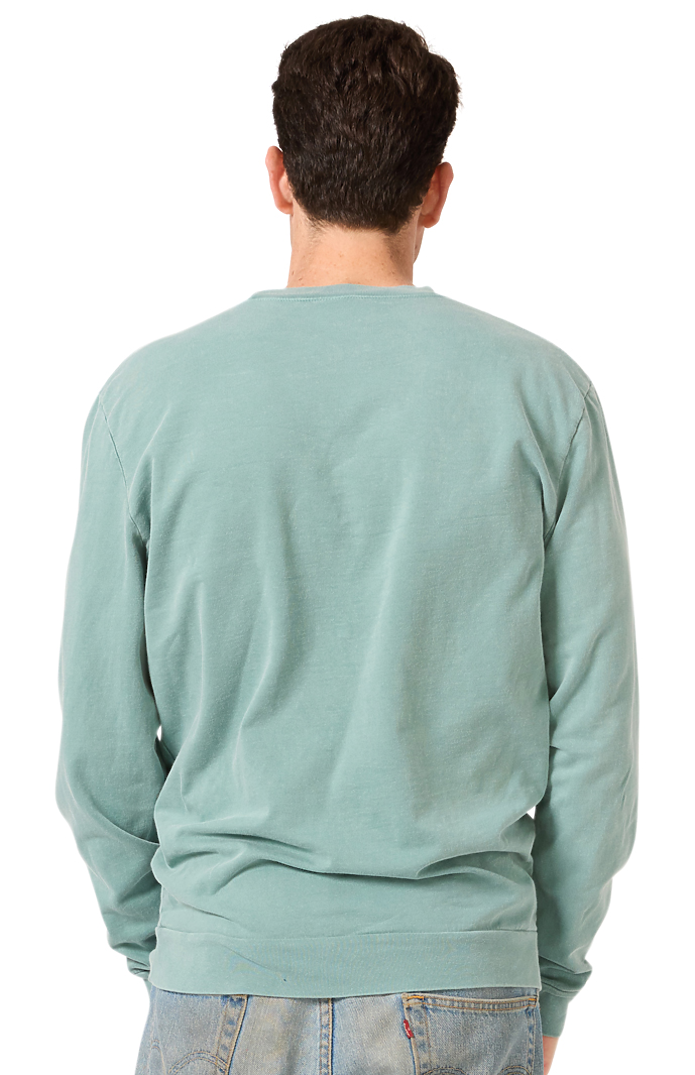 Royal Apparel 13559PD Unisex Vintage Pigment Dyed Fleece Crew Sweatshirt - Fern