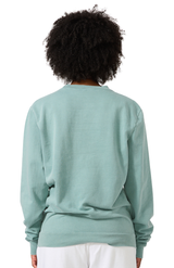 Royal Apparel 13559PD Unisex Vintage Pigment Dyed Fleece Crew Sweatshirt - Fern