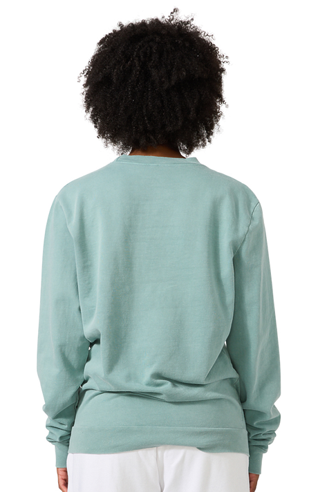 Royal Apparel 13559PD Unisex Vintage Pigment Dyed Fleece Crew Sweatshirt - Fern