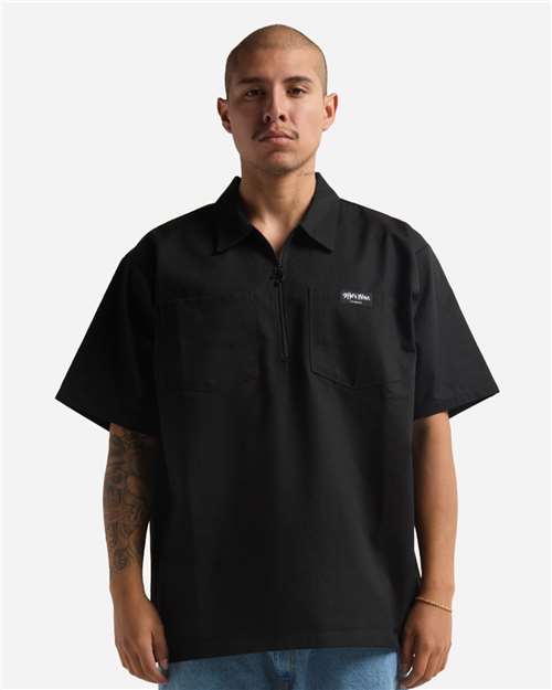 Shaka Wear Unisex Work Heavyweight Quarter-Zip Short Sleeve Shirt - Shaka Wear SHQZWS