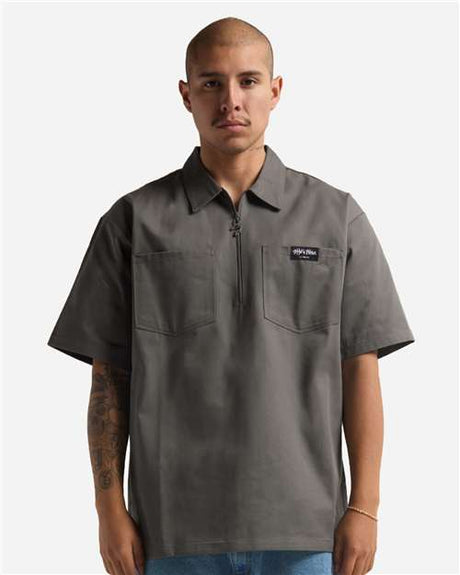 Shaka Wear Unisex Work Heavyweight Quarter-Zip Short Sleeve Shirt - Shaka Wear SHQZWS