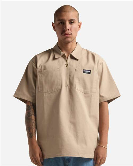 Shaka Wear Unisex Work Heavyweight Quarter-Zip Short Sleeve Shirt - Shaka Wear SHQZWS