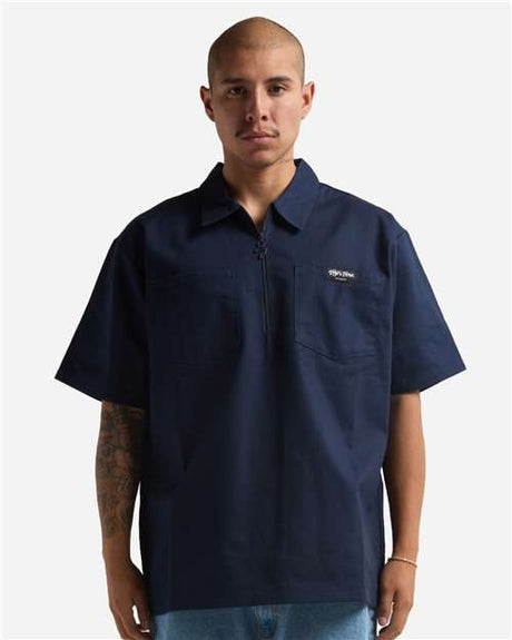 Shaka Wear Unisex Work Heavyweight Quarter-Zip Short Sleeve Shirt - Shaka Wear SHQZWS