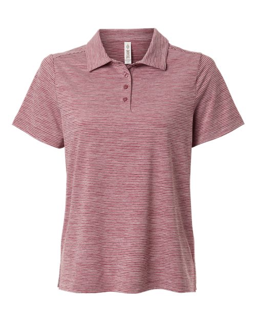 Team 365 Women's Relay Heathered Stripe Polo - Team 365 TT125W