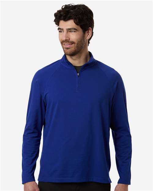 Joe's USA Men's Seaton Pebble Textured Quarter-Zip Pullover