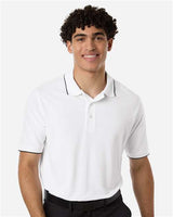 Harriton Men's Valiant Cotton Snag Protect Tipped Polo - Harriton M215