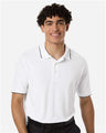 Harriton Men's Valiant Cotton Snag Protect Tipped Polo - Harriton M215