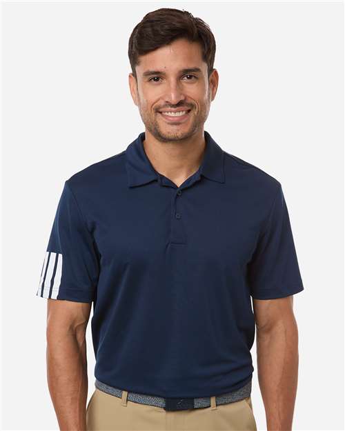 Adidas Men's Performance 3-Stripes Climacool Polo - Adidas A719