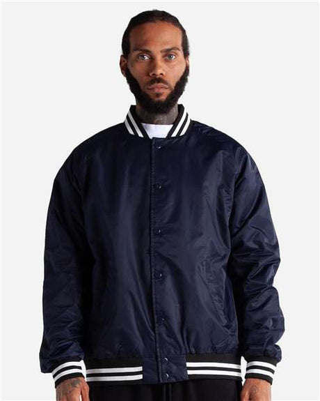Shaka Wear Unisex Collared Varsity Jacket - Shaka Wear SHCVBJ