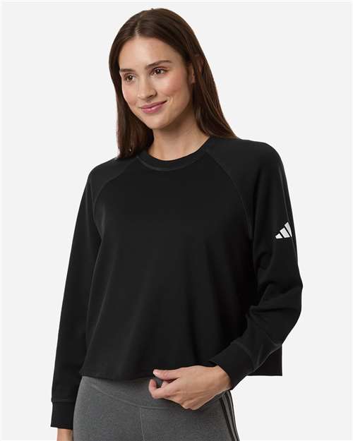Adidas Women's Beyond Side-Snap Crewneck Sweatshirt - Adidas A1014