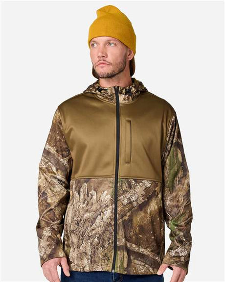 RealTree RT5204 Unisex Realtree® Performance Colorblocked Full-Zip Hooded Sweatshirt Wholesale