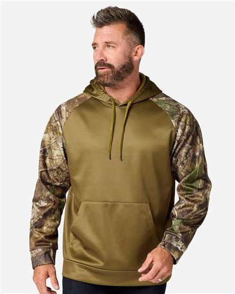 RealTree RT5305 Unisex Realtree® Performance Colorblocked Hooded Sweatshirt Wholesale