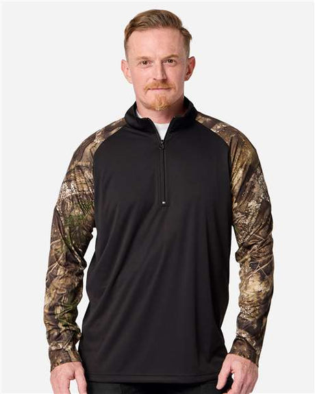 RealTree RT5703 Unisex Realtree® Performance Colorblocked Quarter-Zip Pullover Wholesale