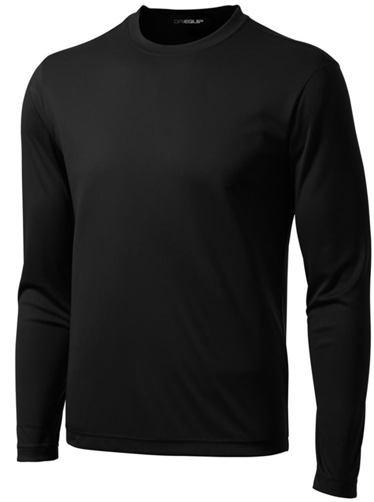 Mens Long Sleeve Moisture Wicking Athletic Shirts in Mens Sizes XS-4XL