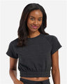 Boxercraft Women's French Terry Short Sleeve Cropped Crewneck Sweatshirt - Boxercraft BW2103