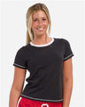 Boxercraft Women's Contrast Stitch Baby Tee - Boxercraft BW2106