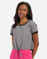 Boxercraft Women's Striped Tie Front T-Shirt - Boxercraft BW2107