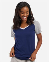 Boxercraft Women's Colorblocked V-Neck T-Shirt - Boxercraft BW2204