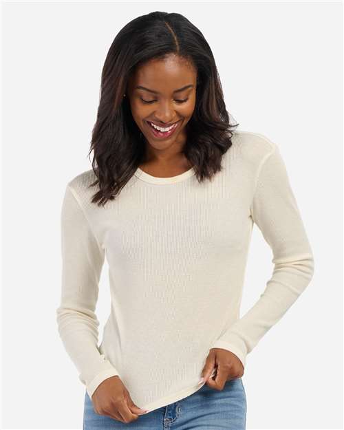 Boxercraft Women's Waffle Knit Baby Long Sleeve T-Shirt - Boxercraft BW3103