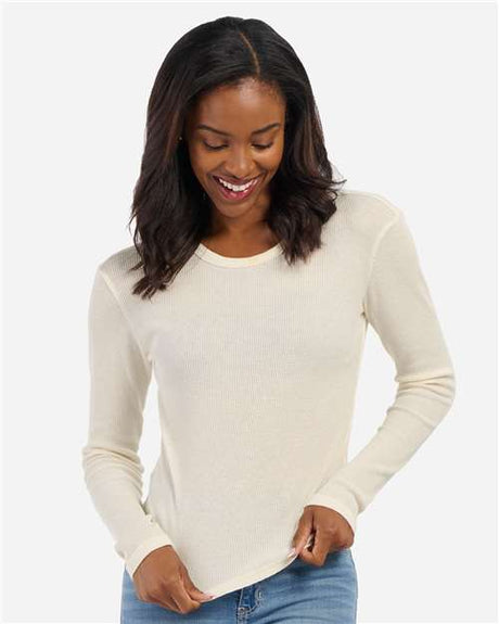 Boxercraft Women's Waffle Knit Baby Long Sleeve T-Shirt - Boxercraft BW3103