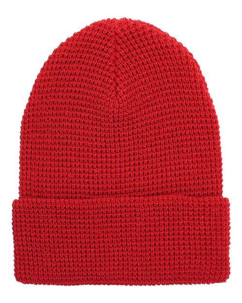 YP Classics Waffle Cuffed Knit Beanie - Yupoong 2501K