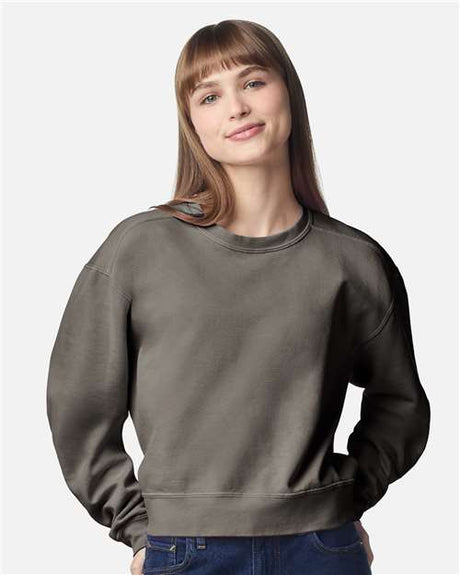 Comfort Colors Women's Garment-Dyed Mid-Length Crewneck Sweatshirt - Comfort Colors 1566L