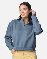 Comfort Colors 1580L Women's Garment-Dyed Mid-Length Quarter-Zip Sweatshirt